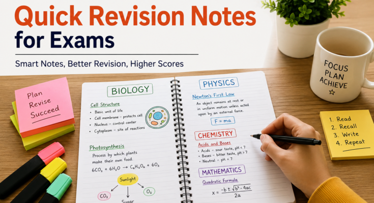 How to Create Quick Revision Notes for Exams