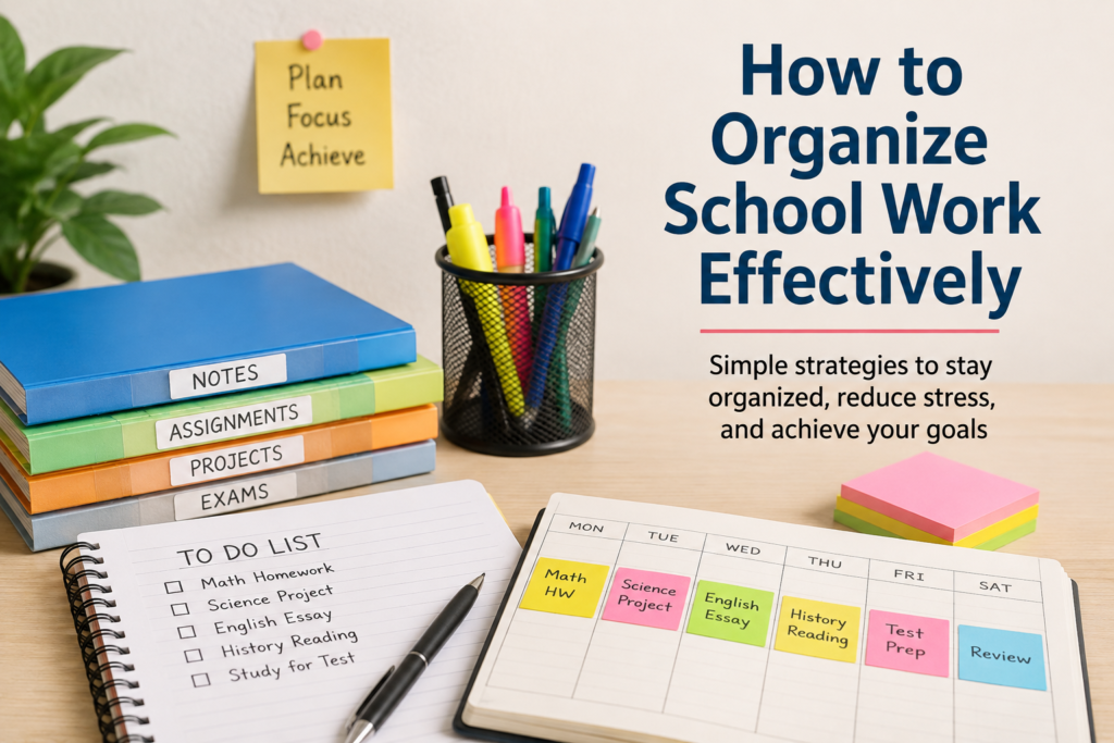 How to Organize School Work Effectively