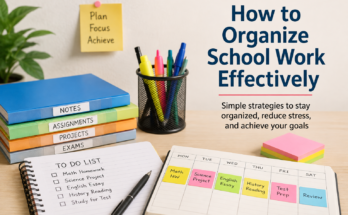 How to Organize School Work Effectively