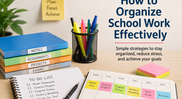 How to Organize School Work Effectively
