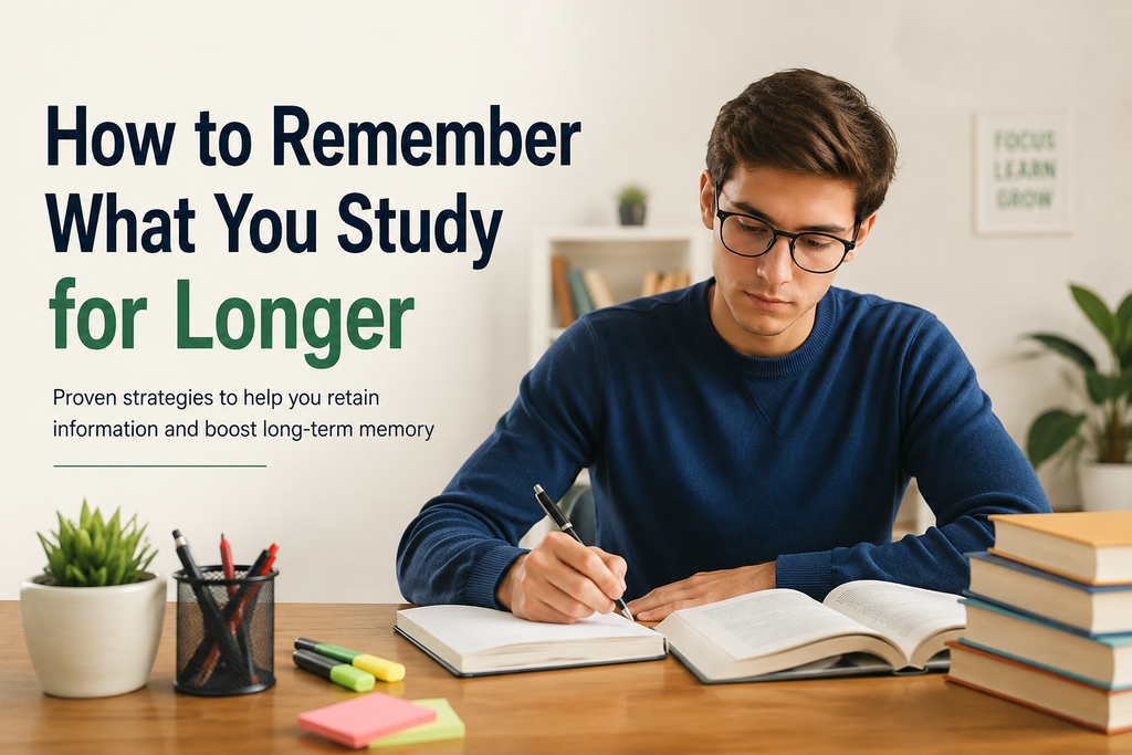 How to Remember What You Study for Longer