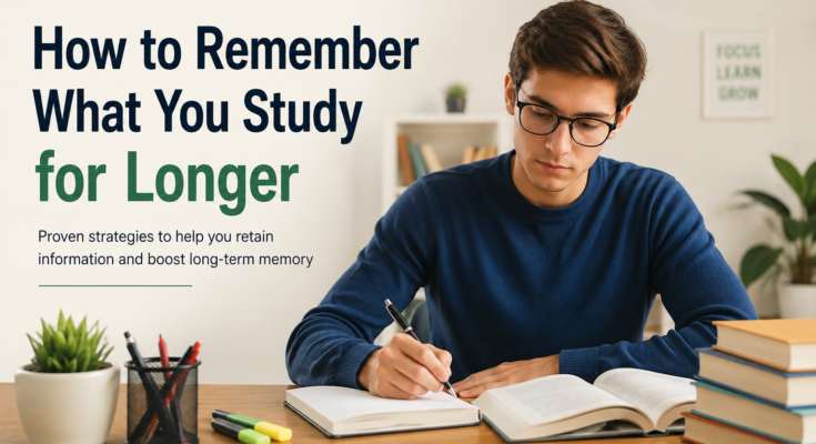 How to Remember What You Study for Longer