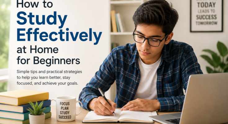 How to Study Effectively at Home for Beginners