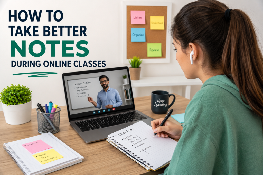 How to Take Better Notes During Online Classes