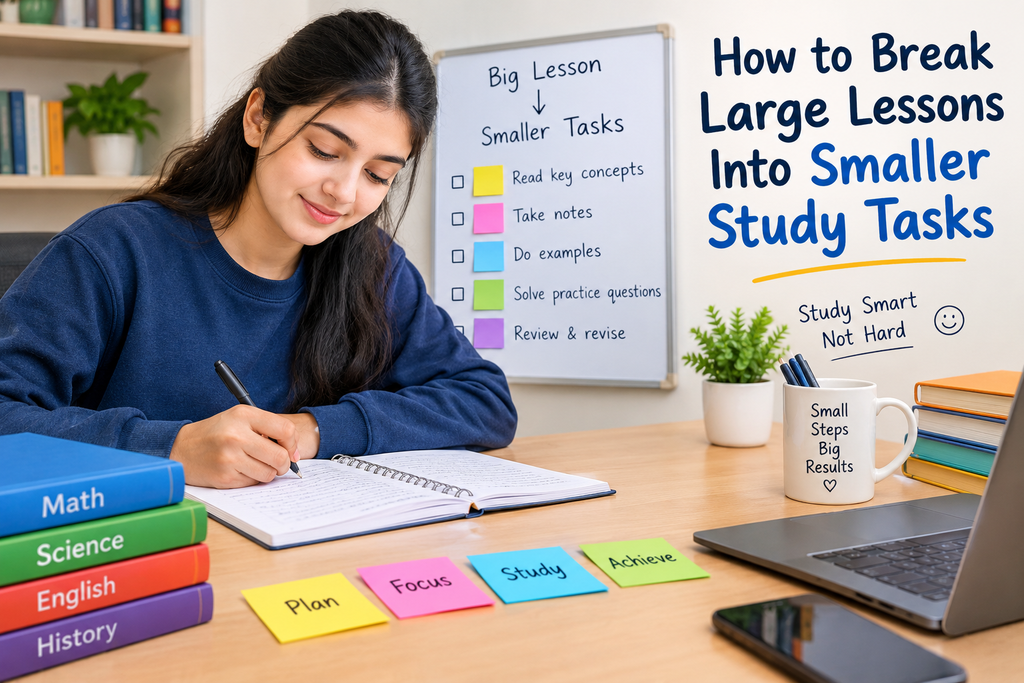 How to Break Large Lessons Into Smaller Study Tasks