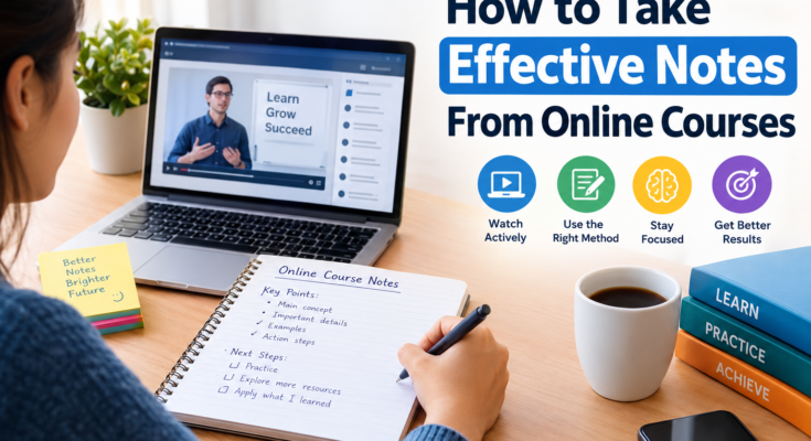 How to Take Effective Notes From Online Courses